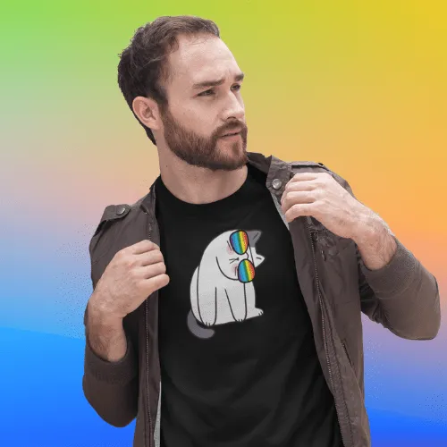 Rainbow Cat Pride T-shirt