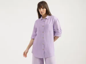 Regular Fit Spread Collar Solid Shirts