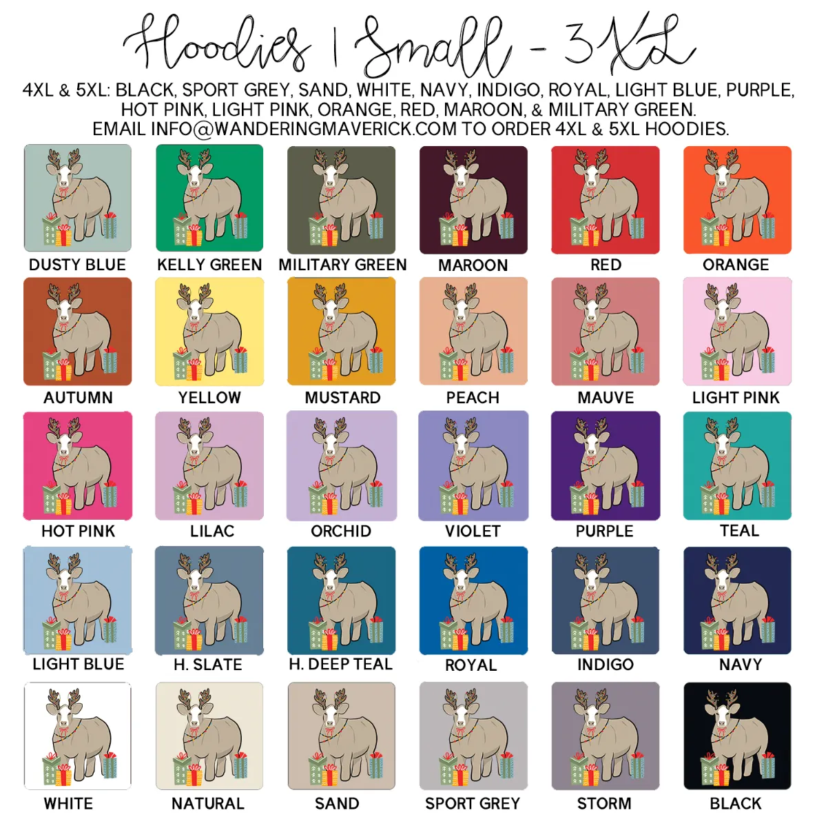 Reindeer Steer Hoodie (S-3XL) Unisex - Multiple Colors!