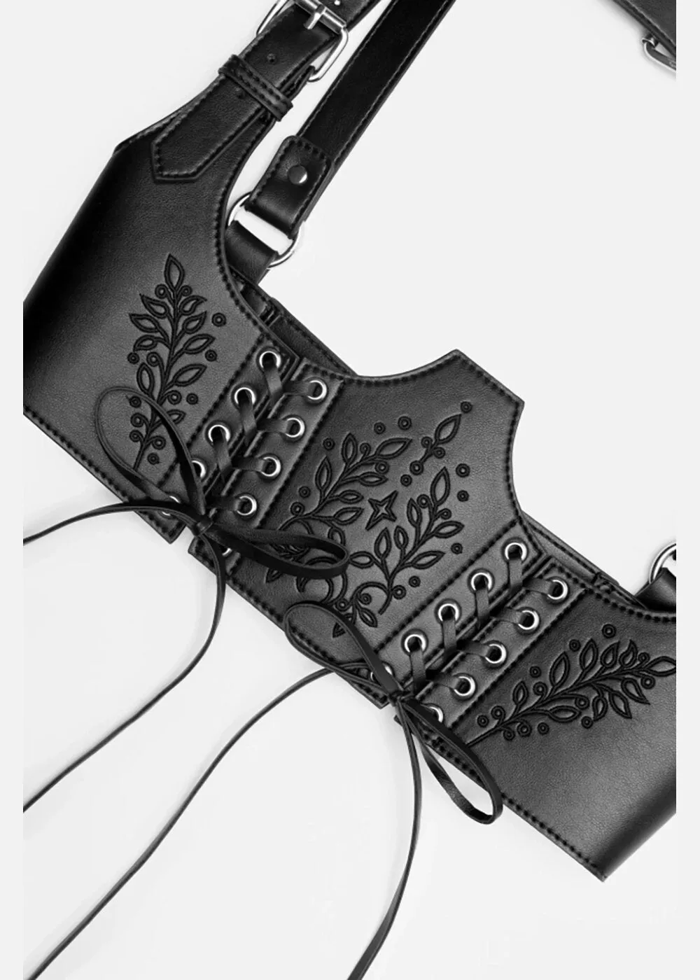 Restyle Hemlock Lace Up Belt Black