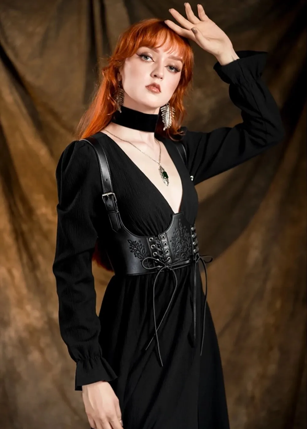 Restyle Hemlock Lace Up Belt Black