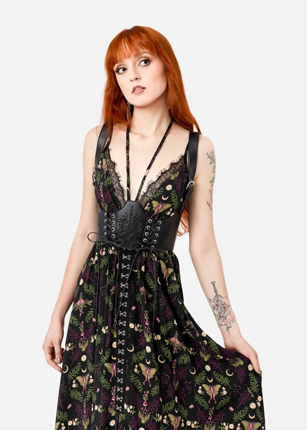 Restyle Hemlock Lace Up Belt Black