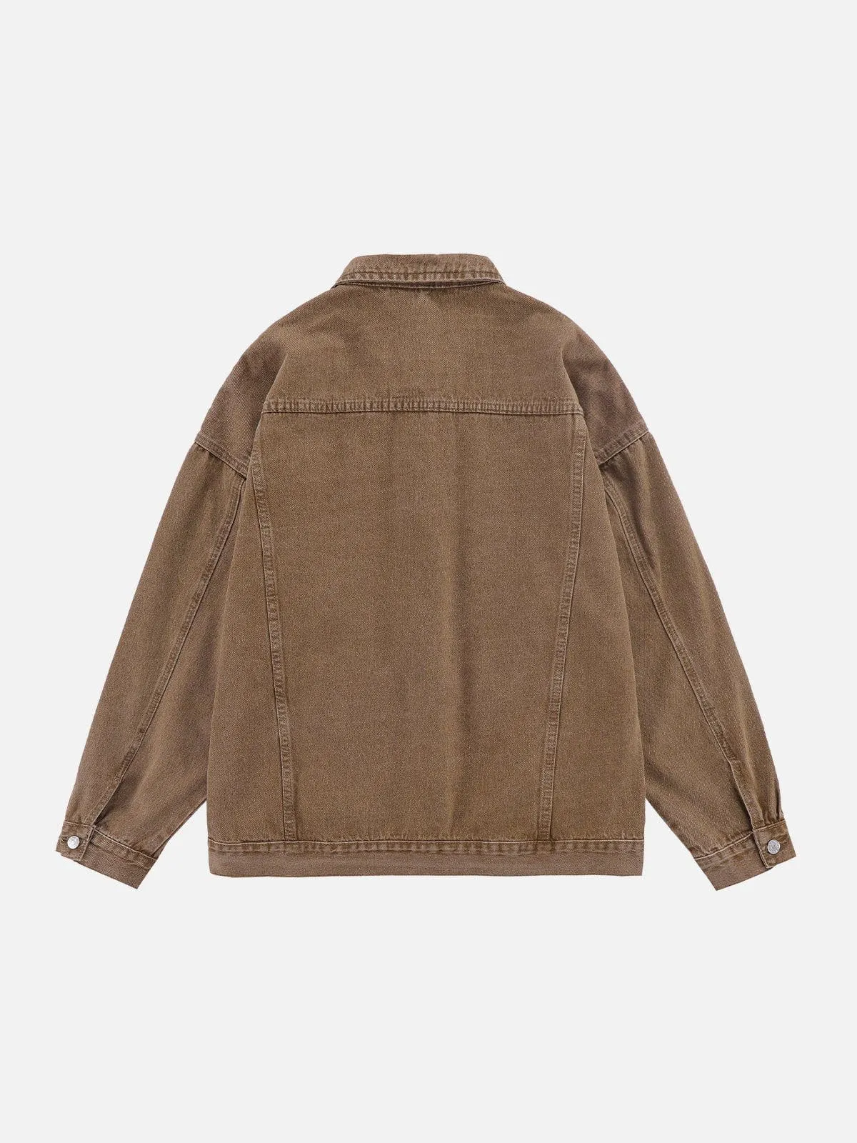 Rimiro - Detachable Hood Solid Denim Jacket