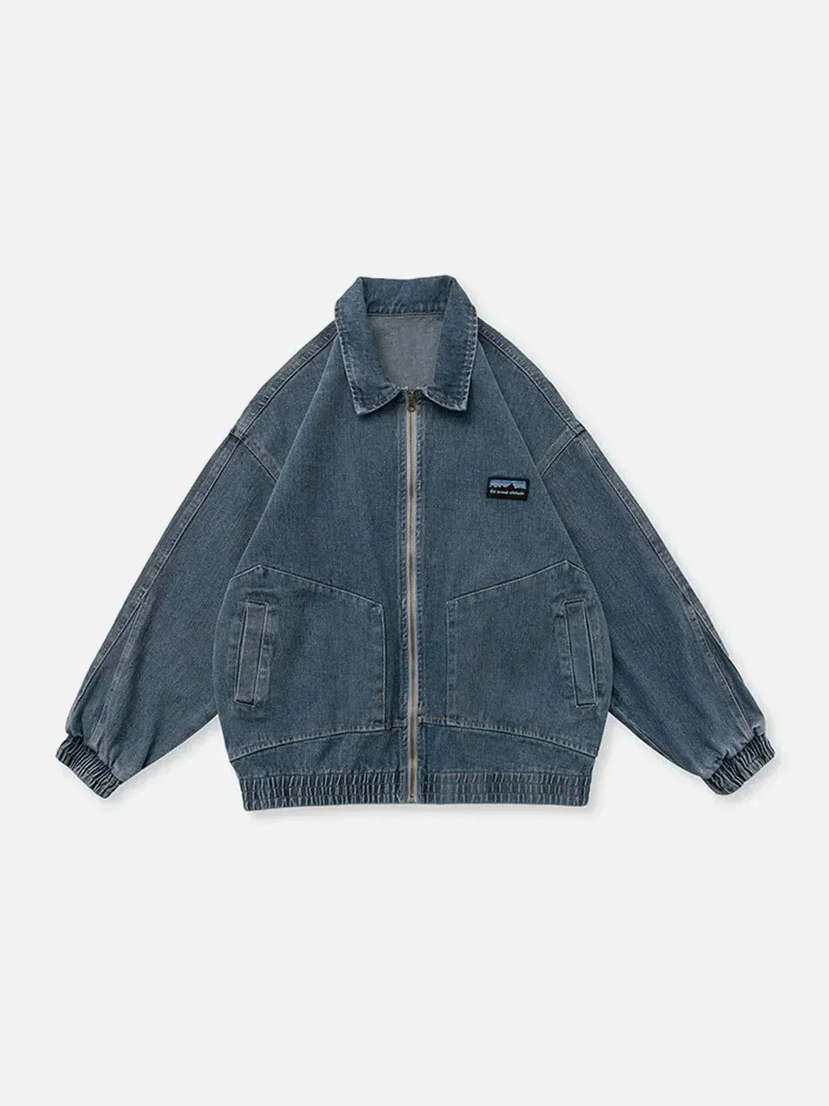 Rimiro - Distressed Solid Color Denim Jacket