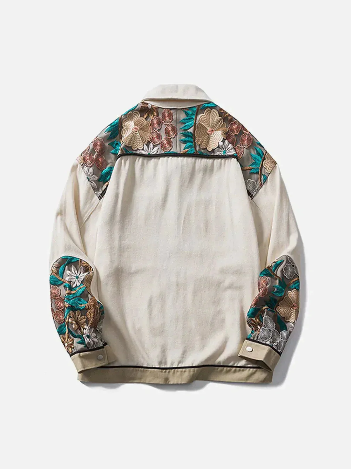 Rimiro - Vintage Flower Embroidery Stitching Jacket