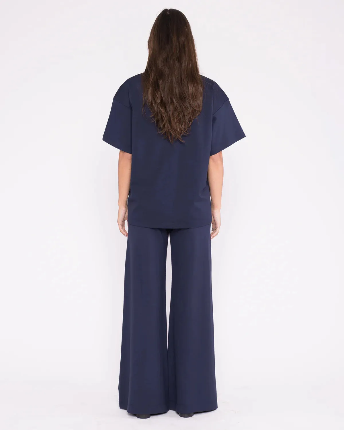 Ripley Rader Navy Ponte Knit Big Shirt