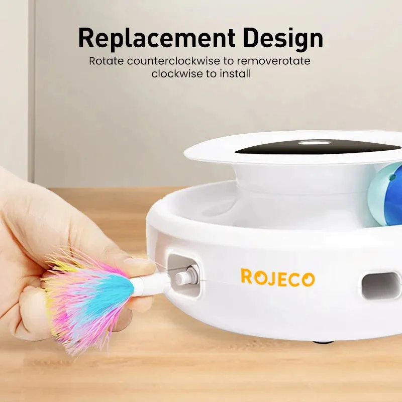 ROJECO 2 in 1 Smart Cat Teaser Toy
