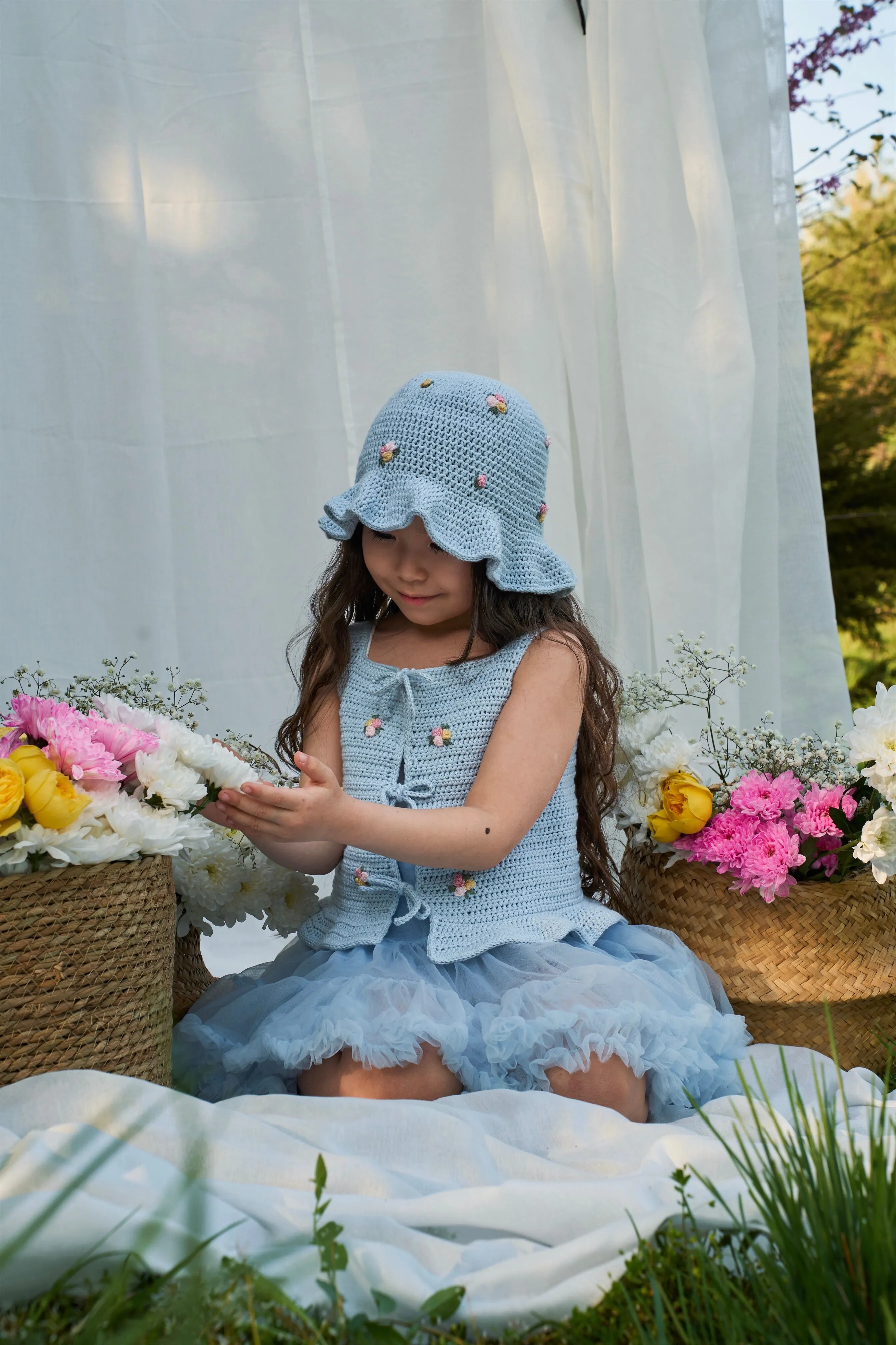 Roses Top | baby blue | In Stock (4-5y)