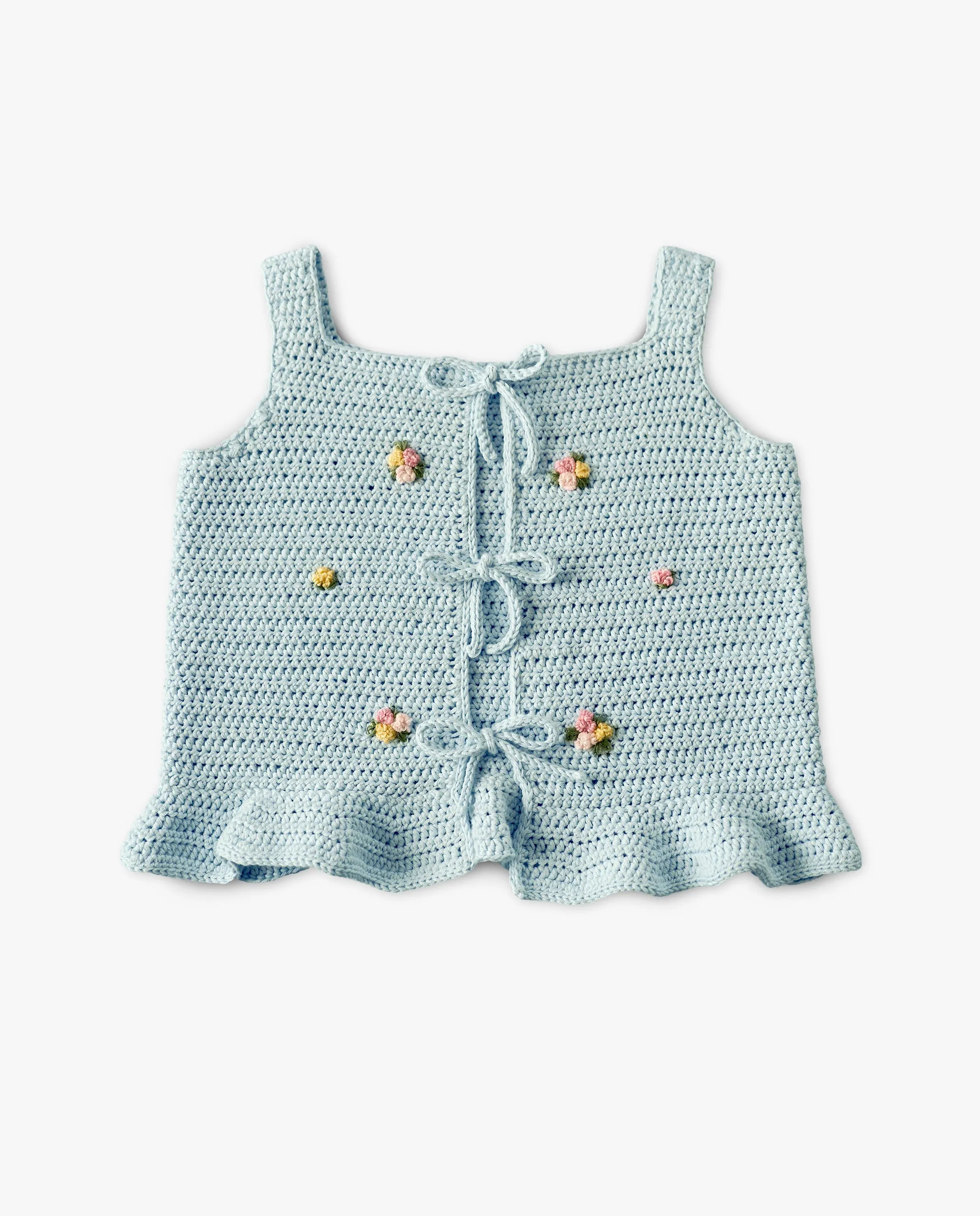 Roses Top | baby blue | In Stock (4-5y)