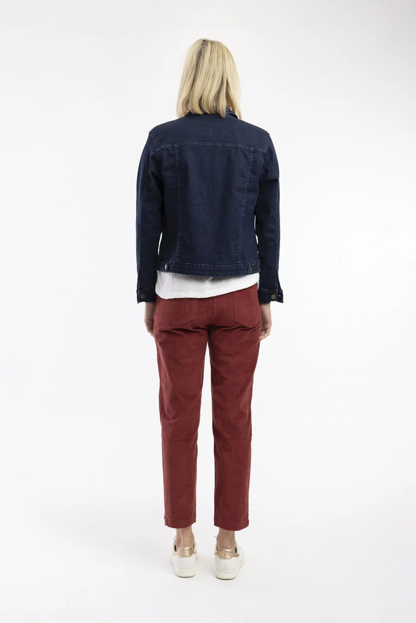 Rust Solid Cord Jeans