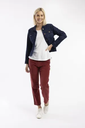 Rust Solid Cord Jeans