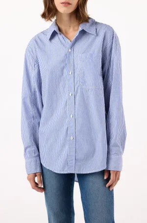 Ruth Oversized Shirt (Blue Multi Stripe)