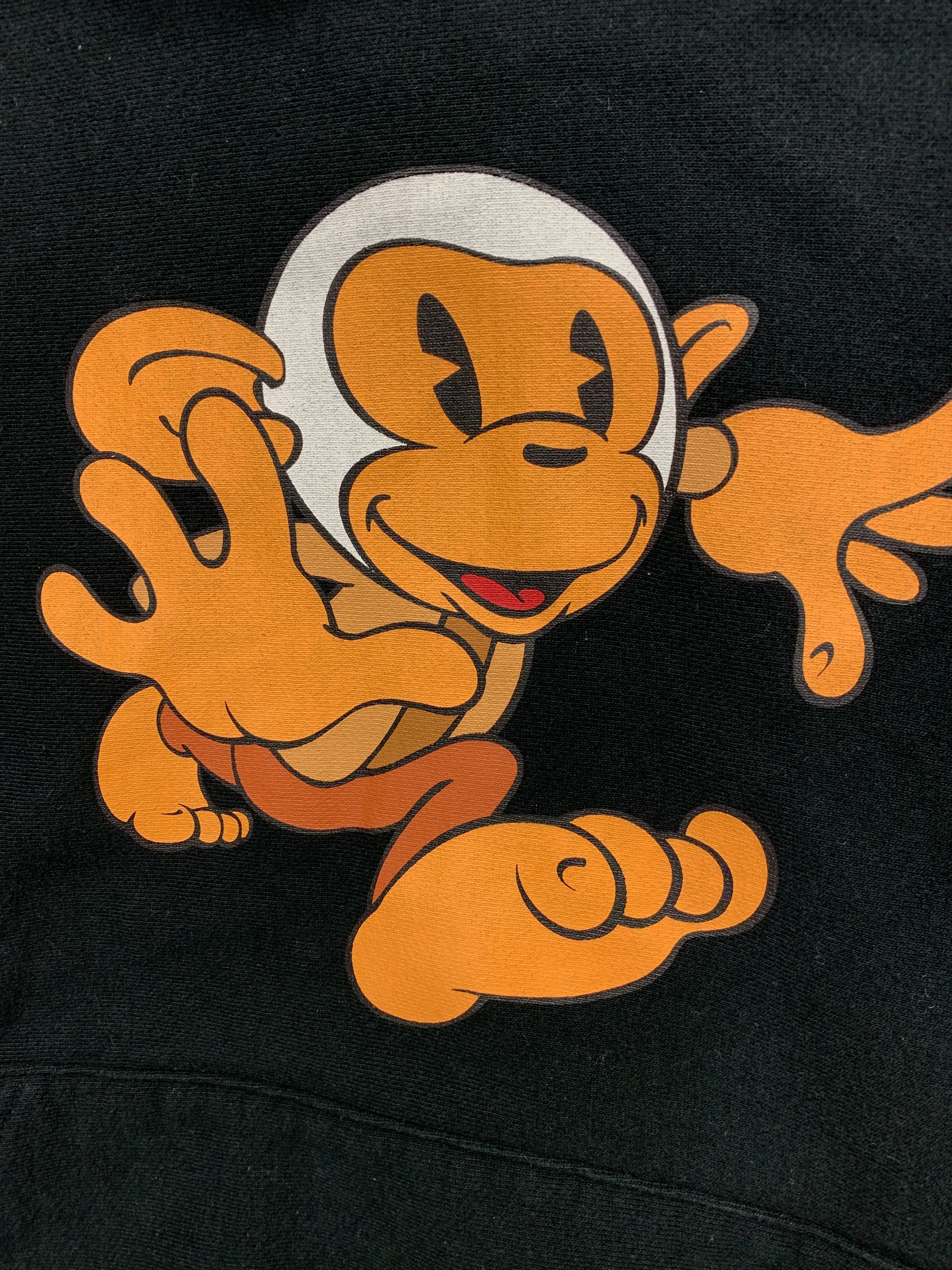 [S] A Bathing Ape Bape Vintage Running Baby Milo Hoodie Black