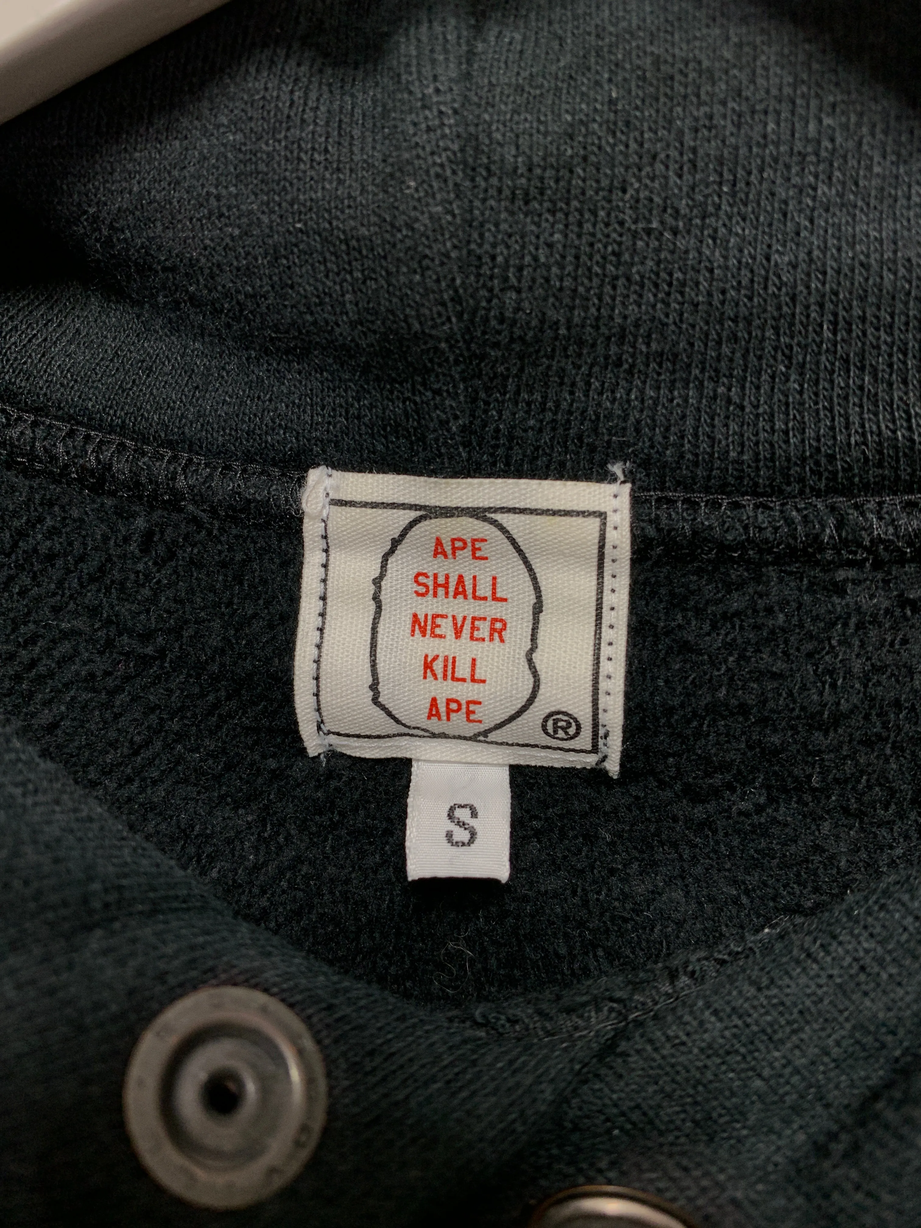 [S] A Bathing Ape Bape Vintage Running Baby Milo Hoodie Black