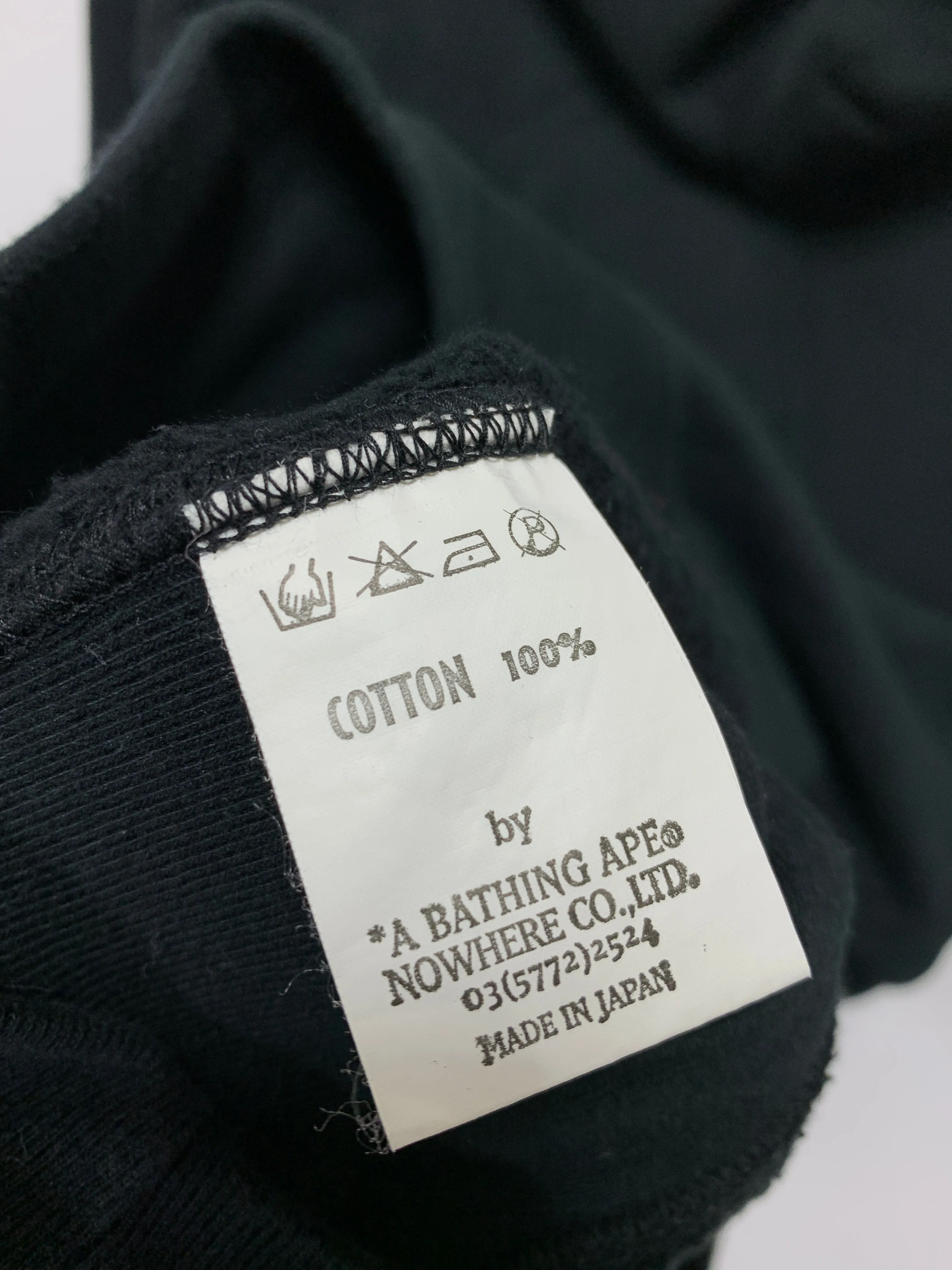 [S] A Bathing Ape Bape Vintage Running Baby Milo Hoodie Black