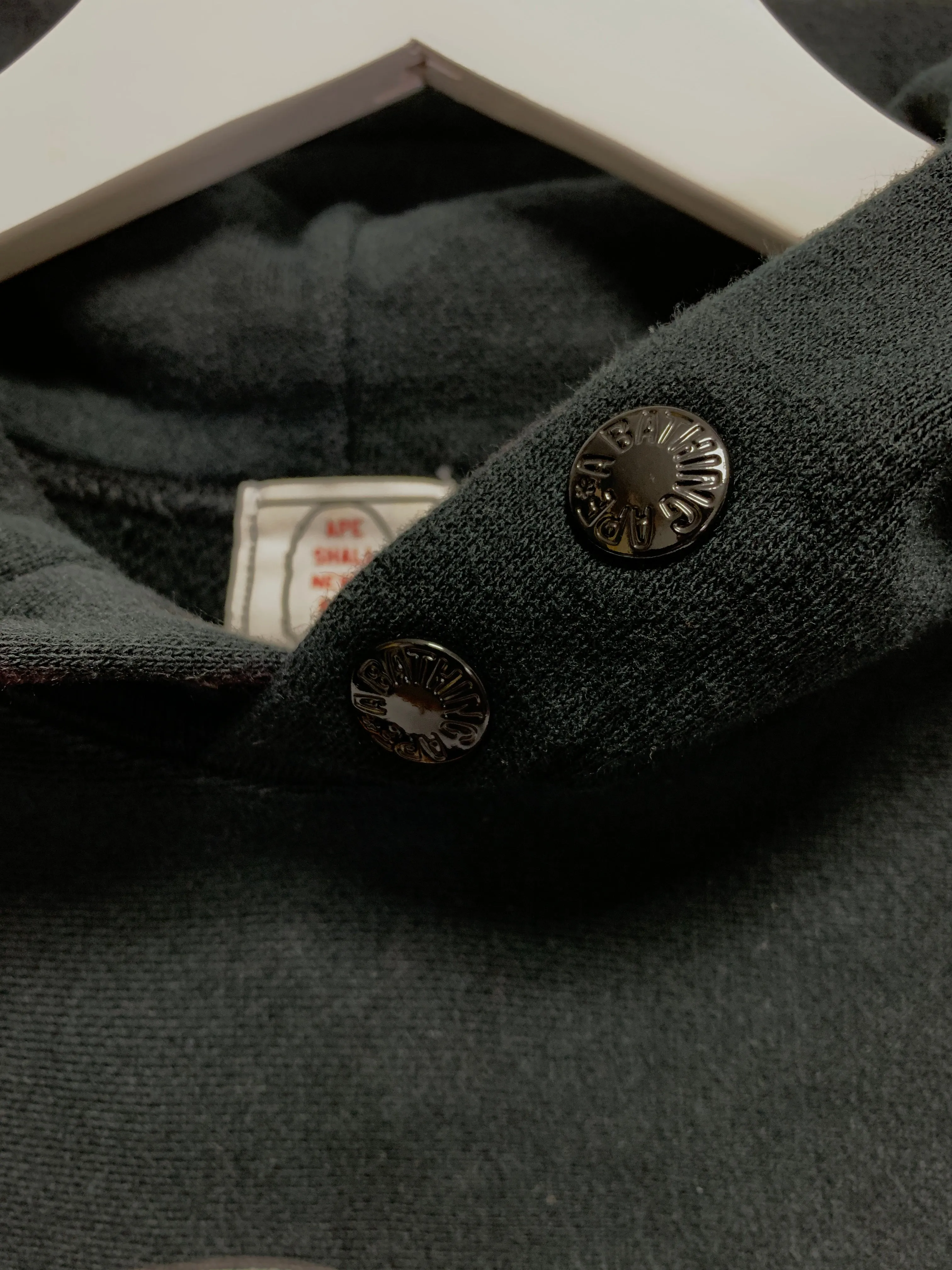 [S] A Bathing Ape Bape Vintage Running Baby Milo Hoodie Black