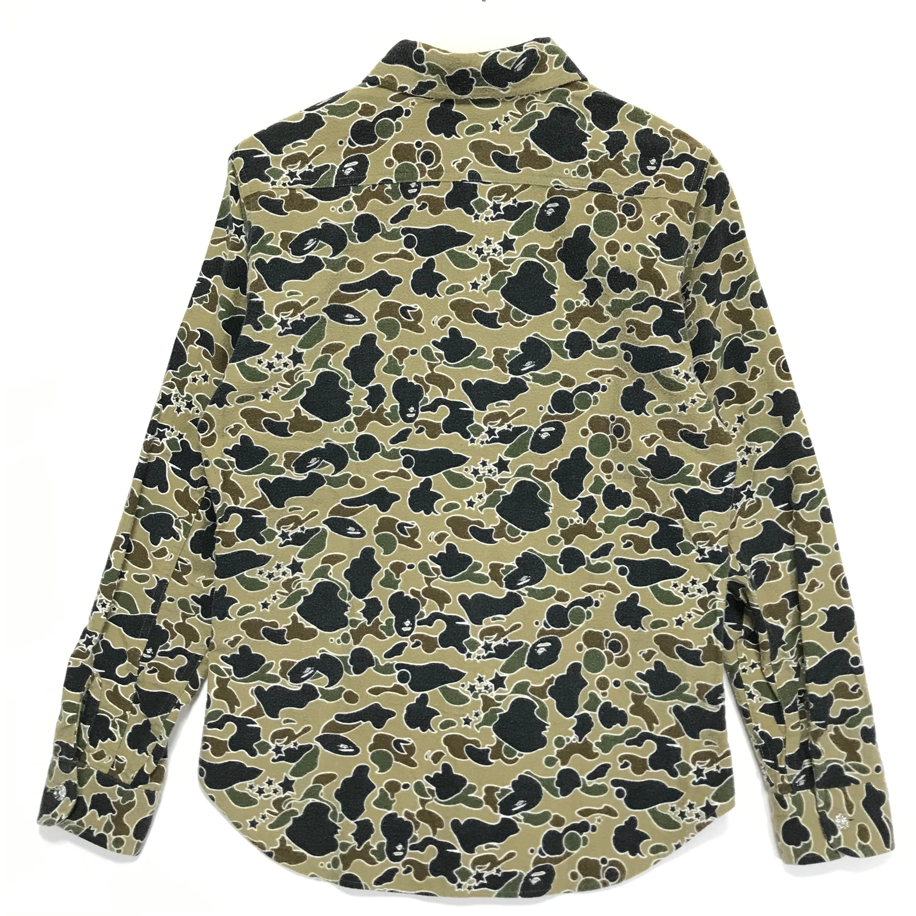 [S] A Bathing Ape Bape Vintage Sta Psyche Camo L/S Shirt Green