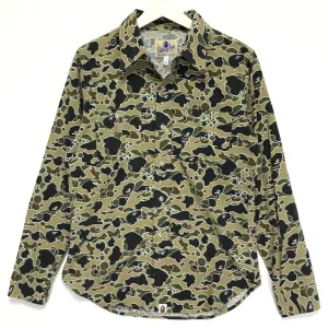 [S] A Bathing Ape Bape Vintage Sta Psyche Camo L/S Shirt Green