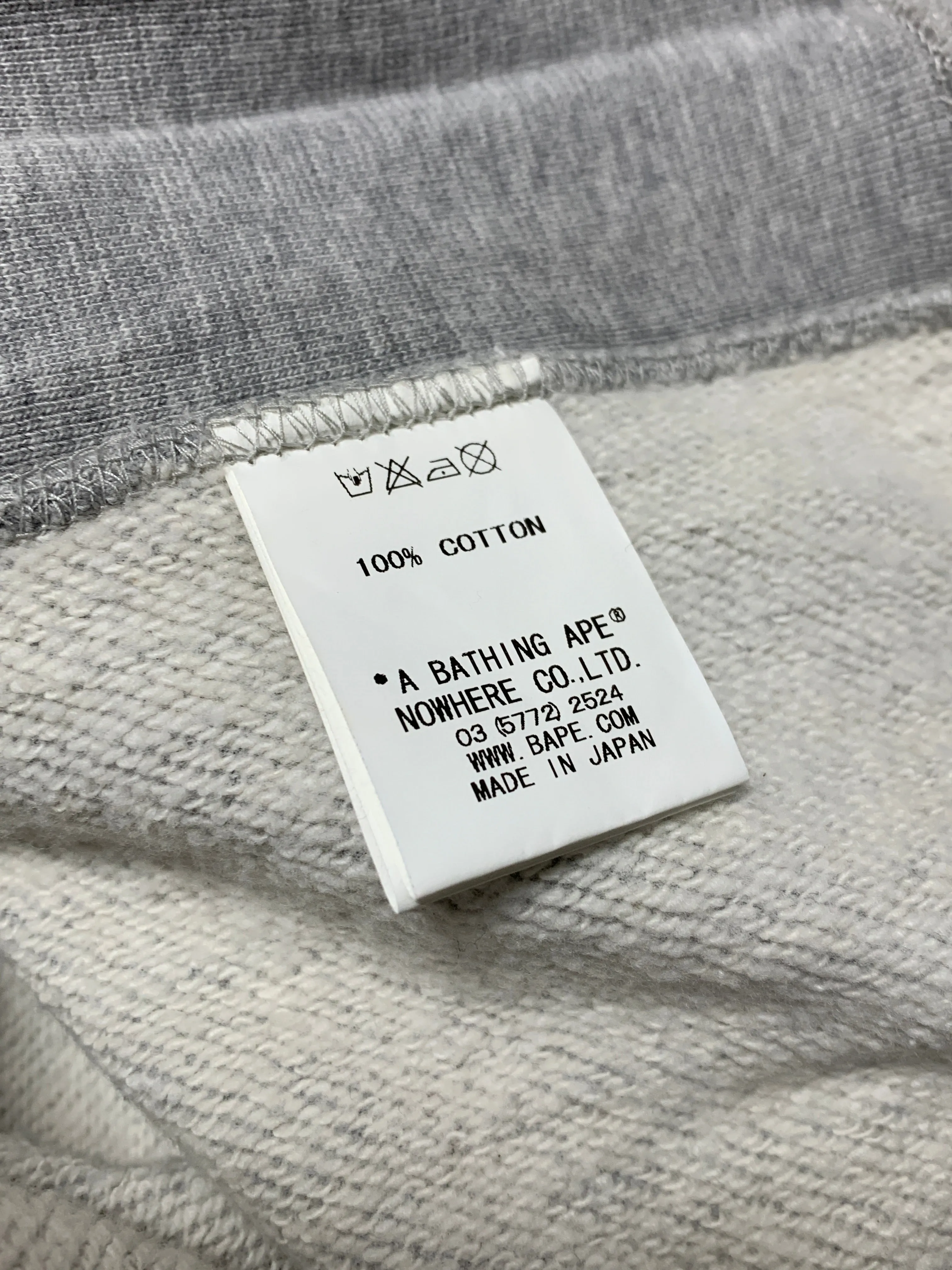 [S] A Bathing Ape Bape x Mario Baby Milo Logo Crewneck Sweatshirt Grey