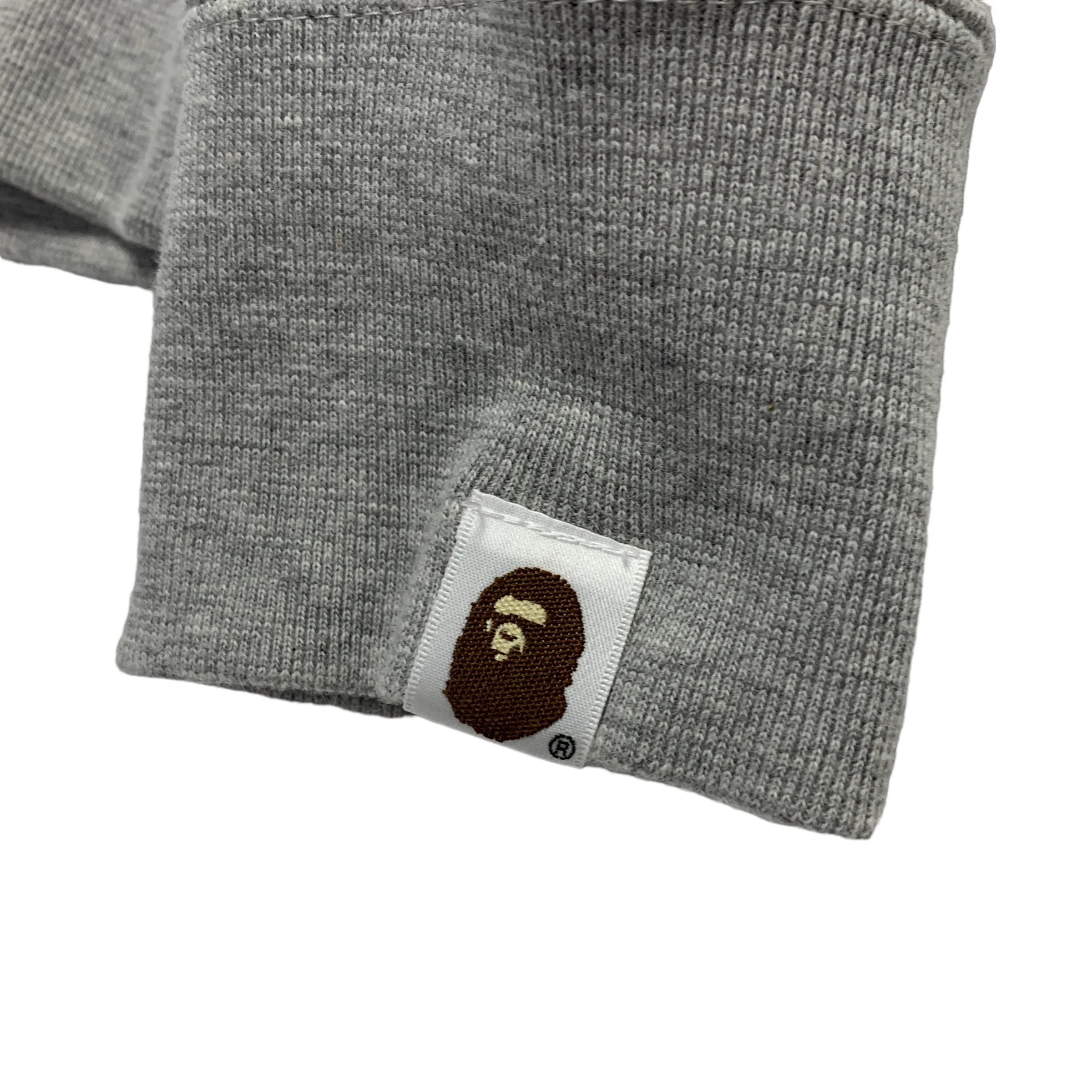 [S] A Bathing Ape Bape x Mario Baby Milo Logo Crewneck Sweatshirt Grey
