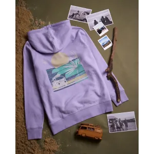 Saltrock Womens Poster Zip Hoodie Lilac