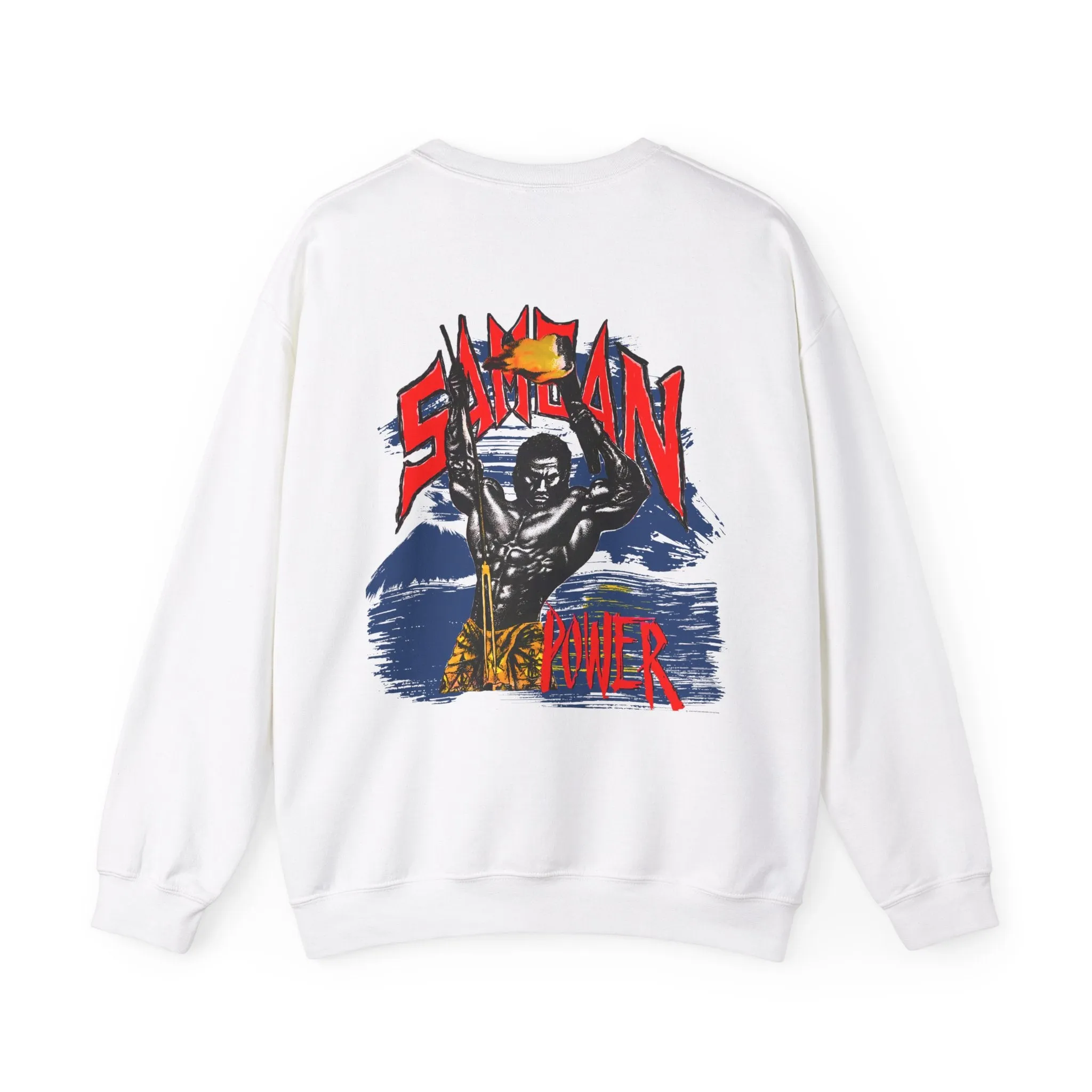 Samoan Strength Samoan Power Vintage Design 90s New Print Unisex Heavy Blend™ Crewneck Sweatshirt