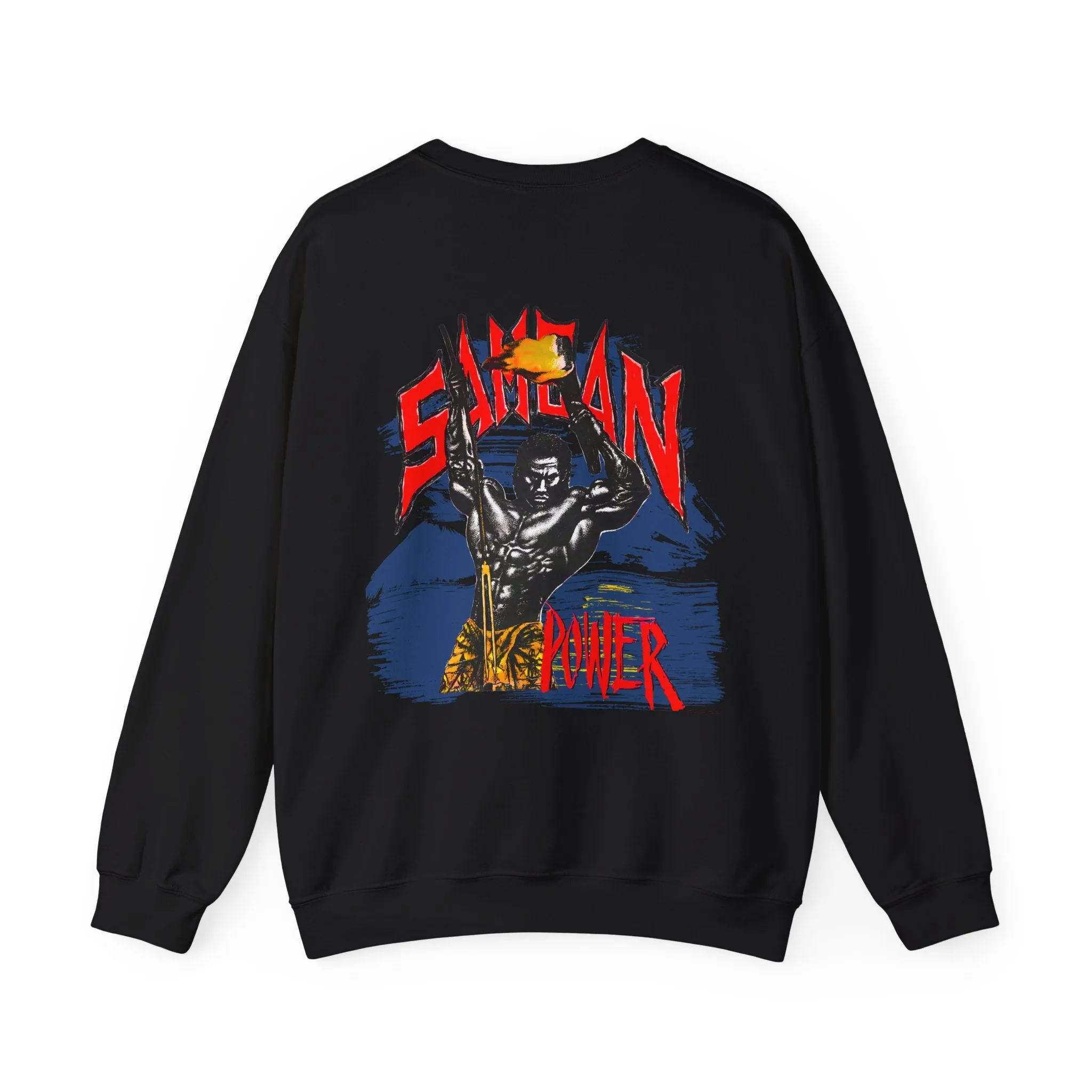 Samoan Strength Samoan Power Vintage Design 90s New Print Unisex Heavy Blend™ Crewneck Sweatshirt