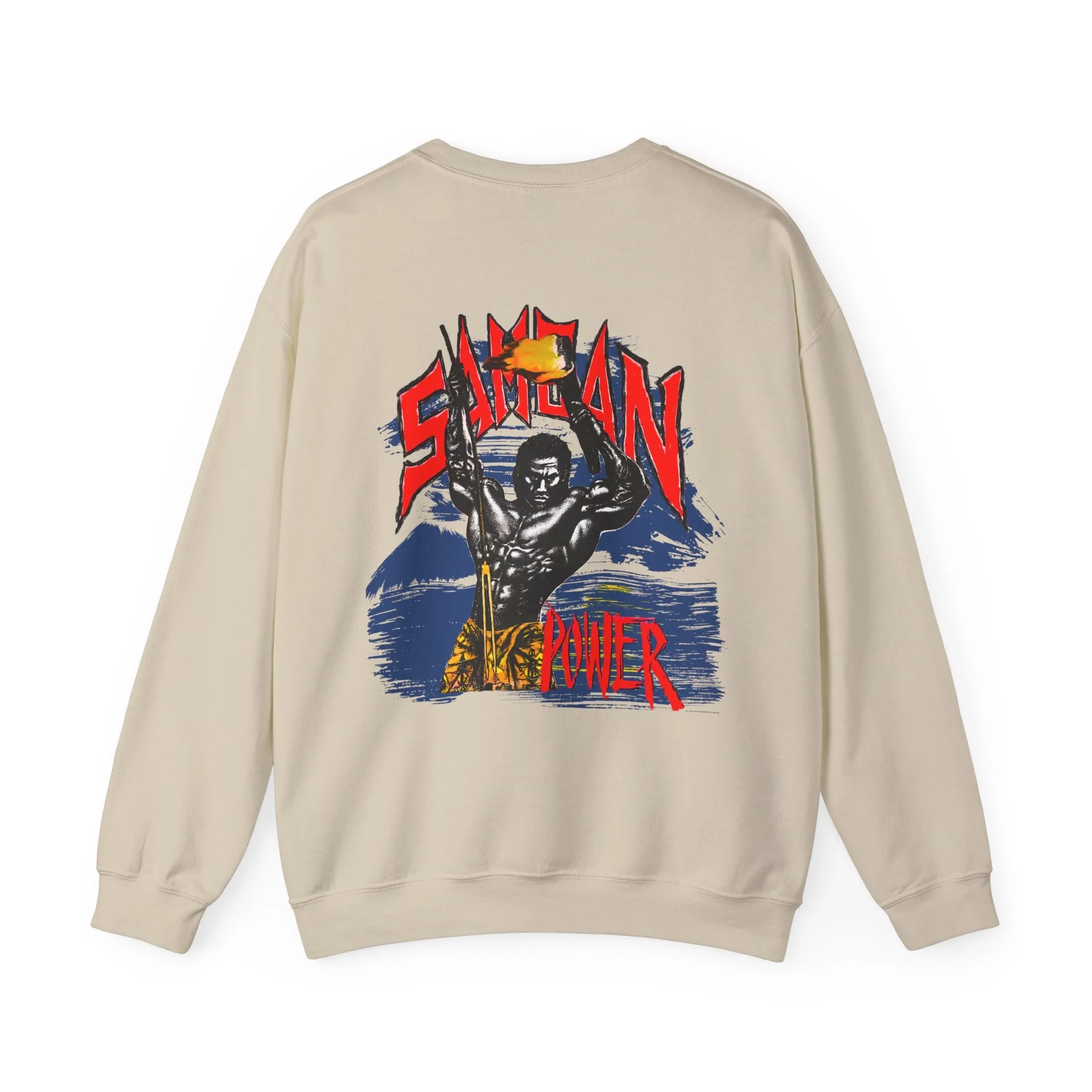 Samoan Strength Samoan Power Vintage Design 90s New Print Unisex Heavy Blend™ Crewneck Sweatshirt