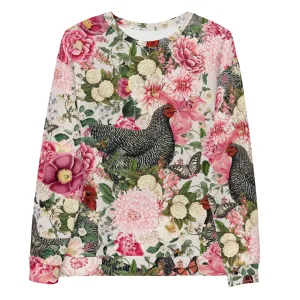 Secret Chicken Garden Crewneck, barred rock neutral