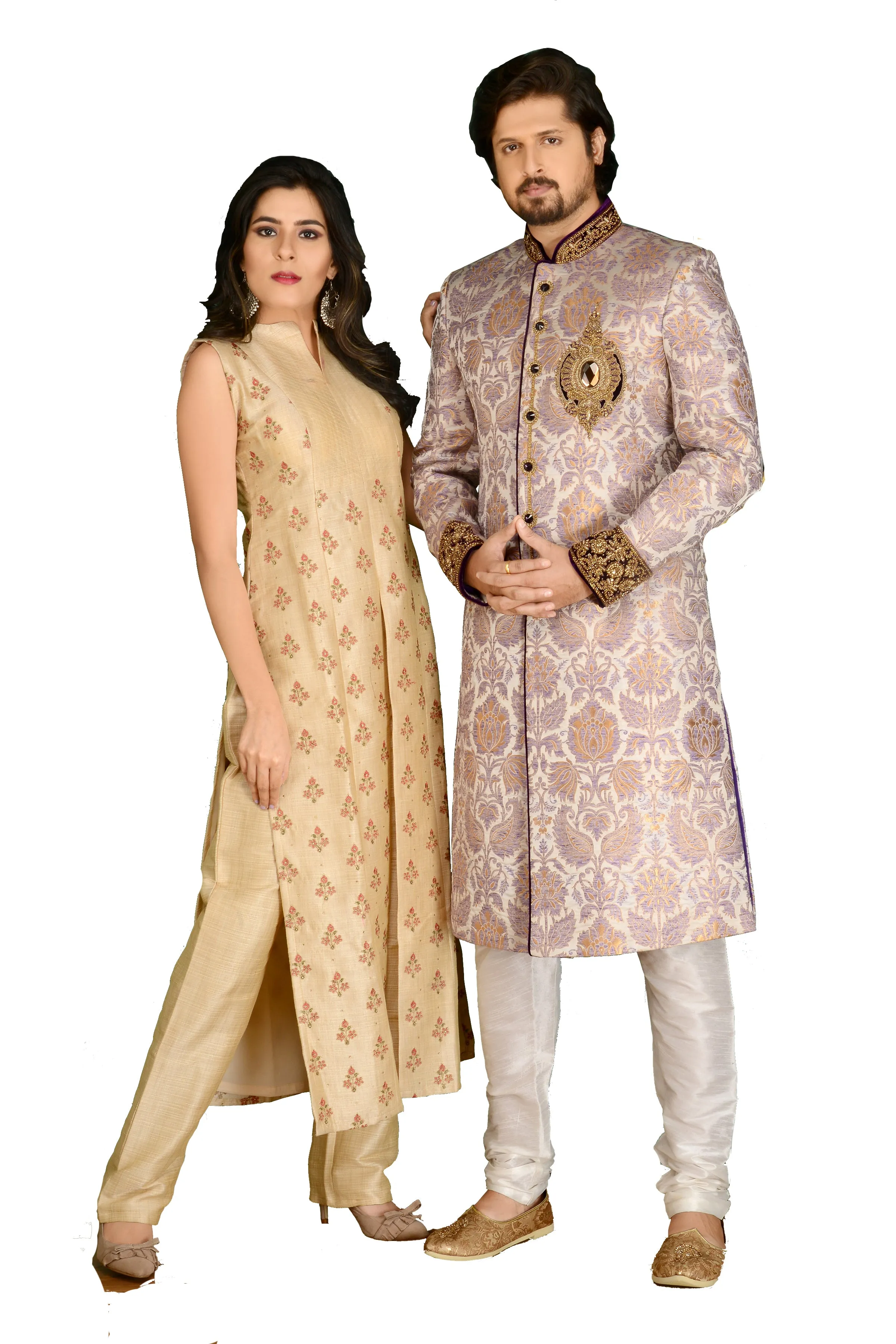 Sherwani (Custom Tailored) - (D.No.-1161)