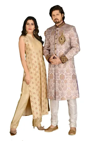 Sherwani (Custom Tailored) - (D.No.-1161)