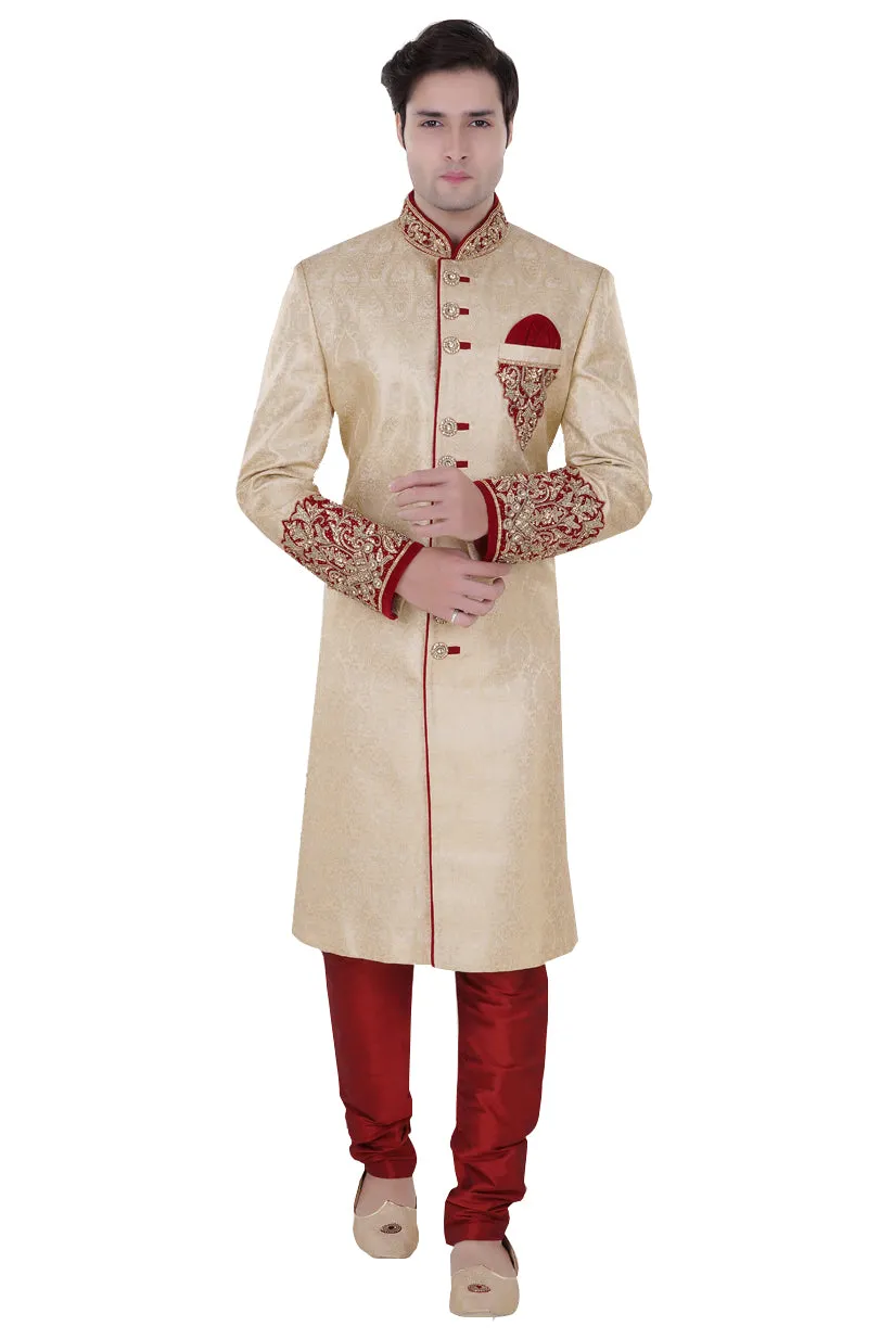 Sherwani (Custom Tailored) - (D.No.-1184)