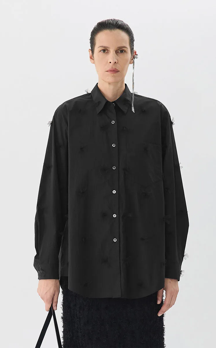 Shirt / JNBY 3D Floral Cotton Oversized Shirt