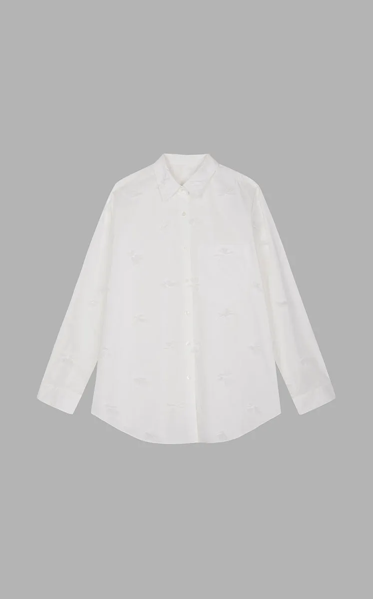 Shirt / JNBY 3D Floral Cotton Oversized Shirt