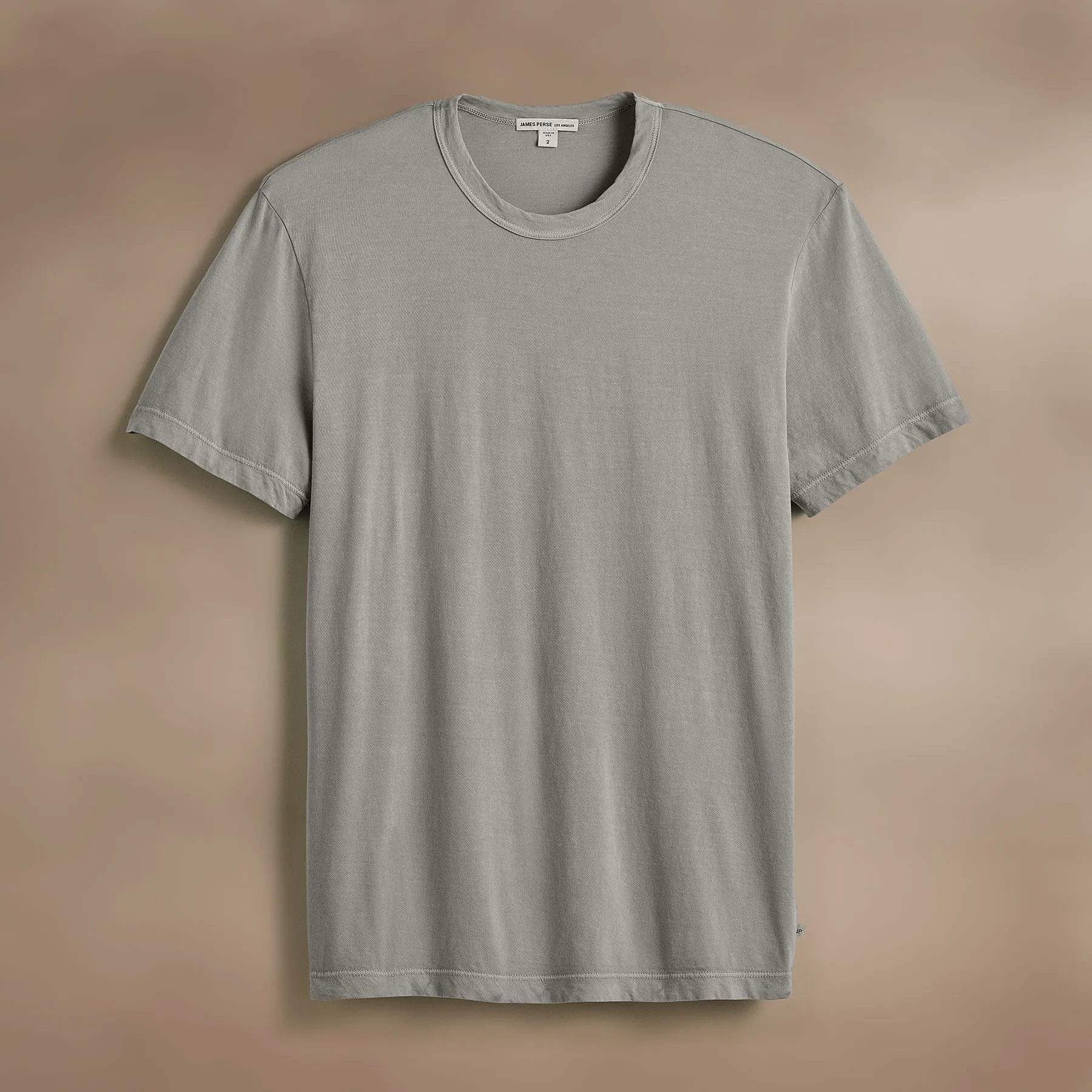 Short Sleeve Crew Neck - Silver Grey Pigment