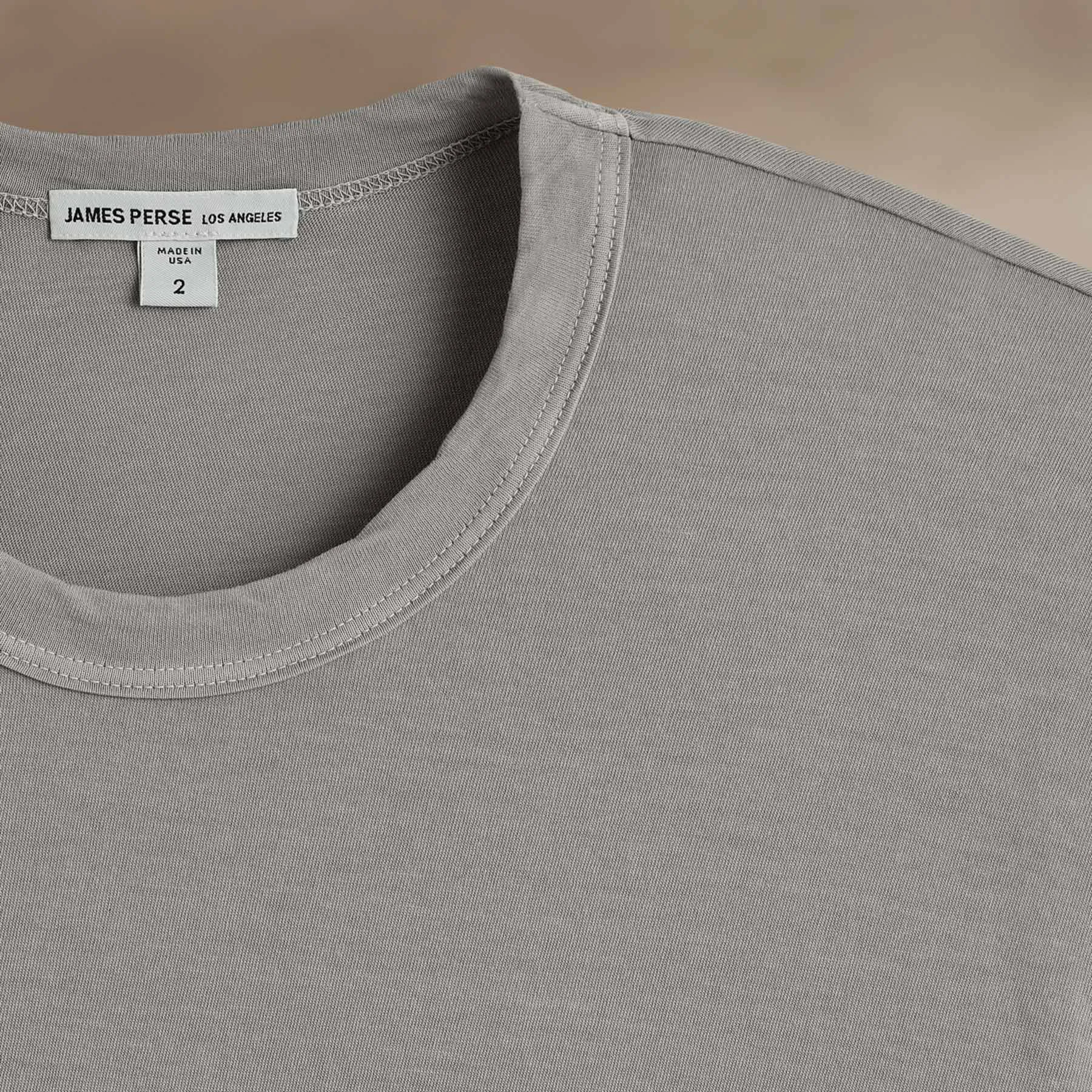 Short Sleeve Crew Neck - Silver Grey Pigment