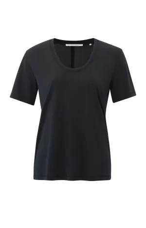 Short Sleeve T-Shirt With Round Neck & Seam Detail
