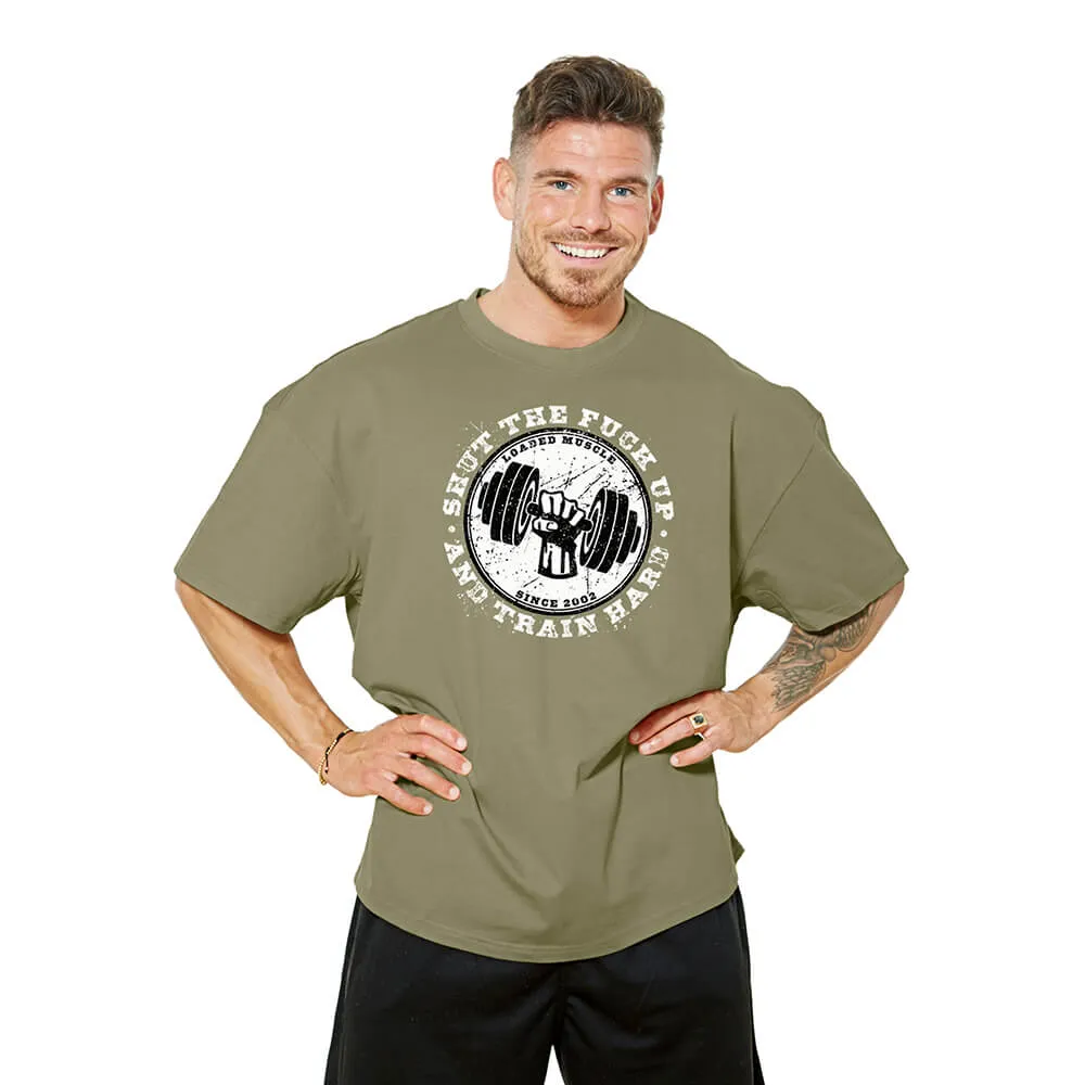 Shut The Fuck Up Oversize Tee - Washed Green