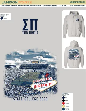 Sigma Pi Penn State University Fall Football Hoodies