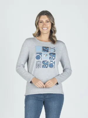 Silver Printed Pullover