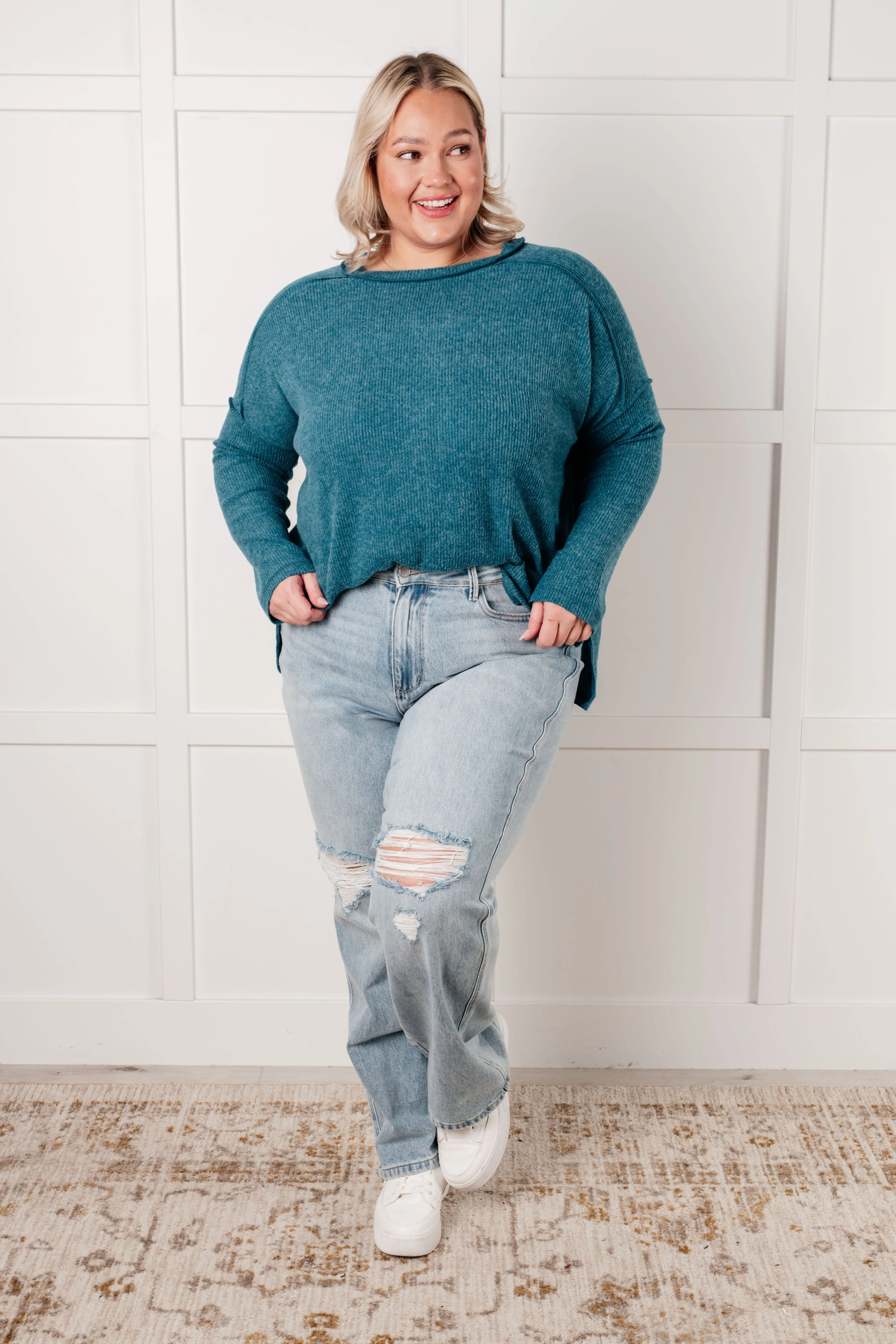 Simply Basic Ribbed Hacci Sweater