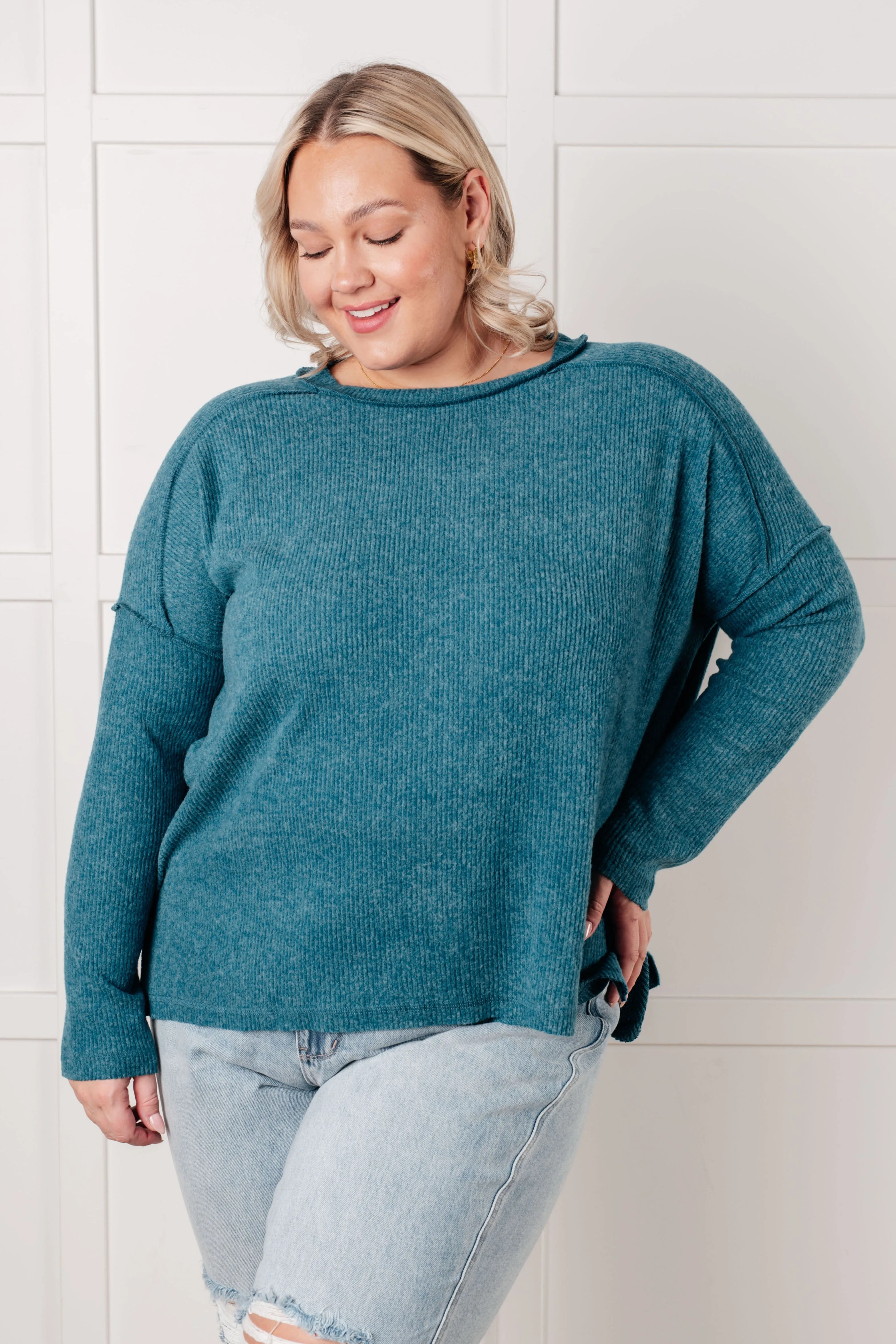 Simply Basic Ribbed Hacci Sweater