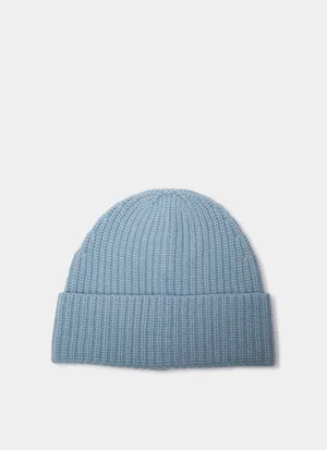 Single Fold Cashmere Beanie Woad