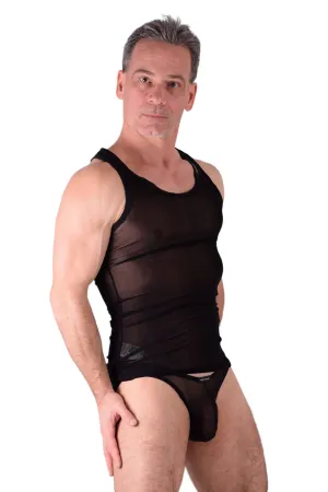 Small Private Structure Kit Tank Top   Briefs See-Thru Black 3451-71