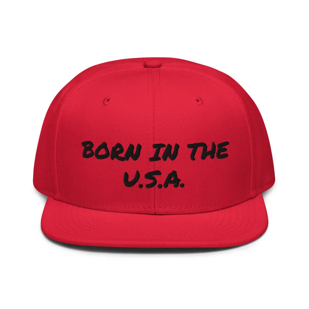 Snapback Hat "1052-0041 Born In The U.S.A. (Black Logo)"