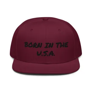 Snapback Hat "1052-0041 Born In The U.S.A. (Black Logo)"