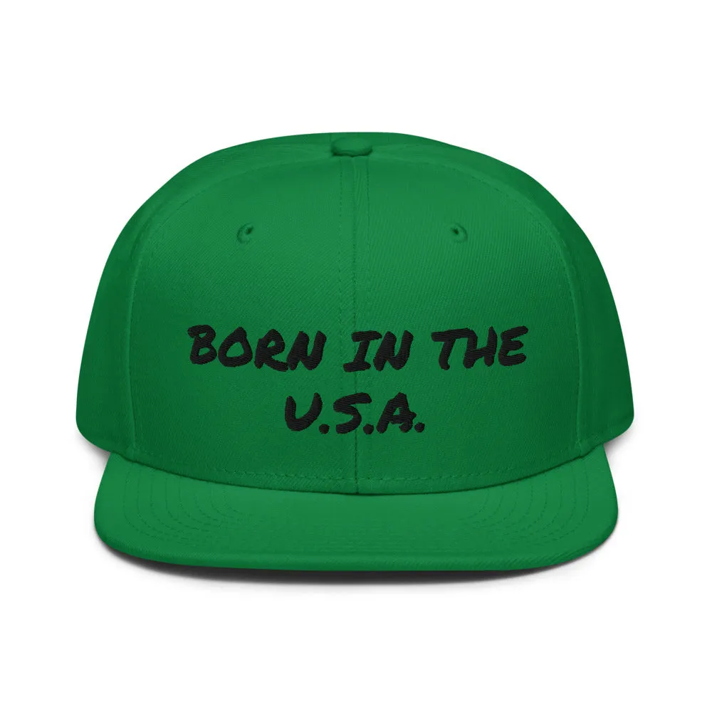 Snapback Hat "1052-0041 Born In The U.S.A. (Black Logo)"