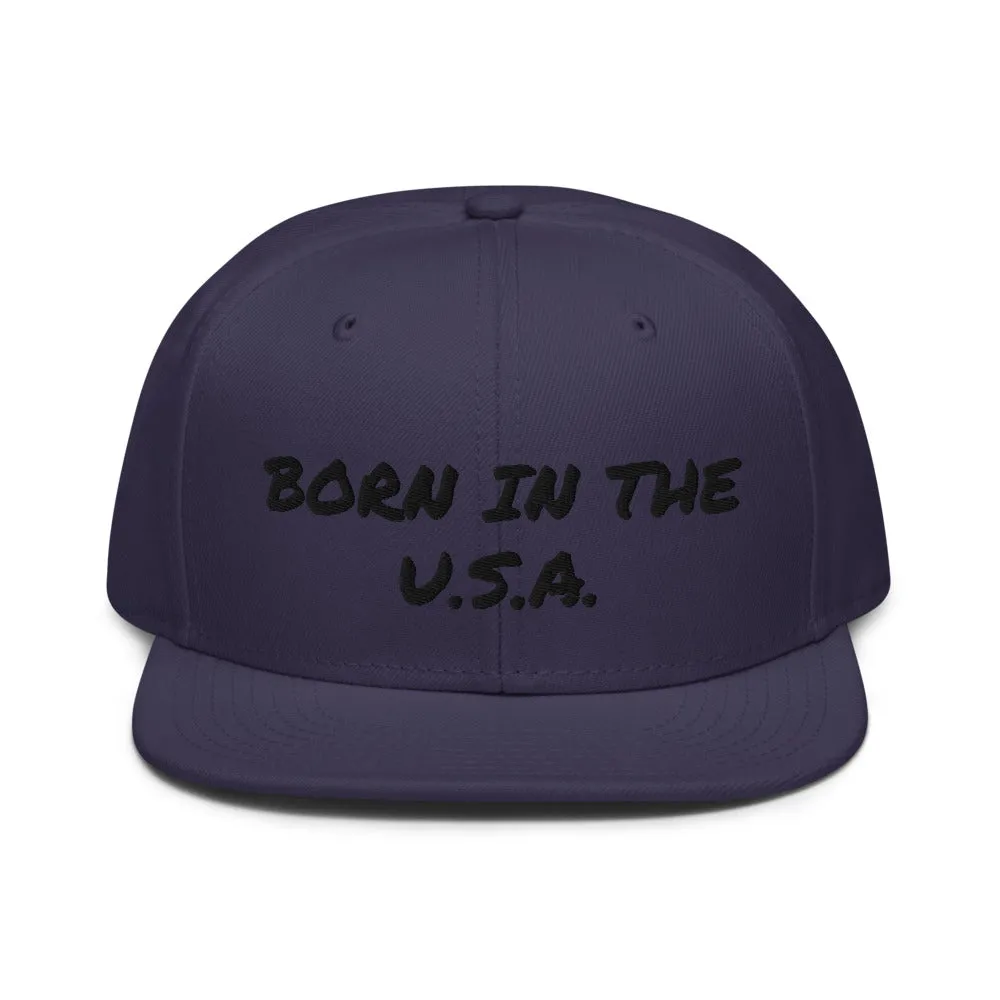 Snapback Hat "1052-0041 Born In The U.S.A. (Black Logo)"