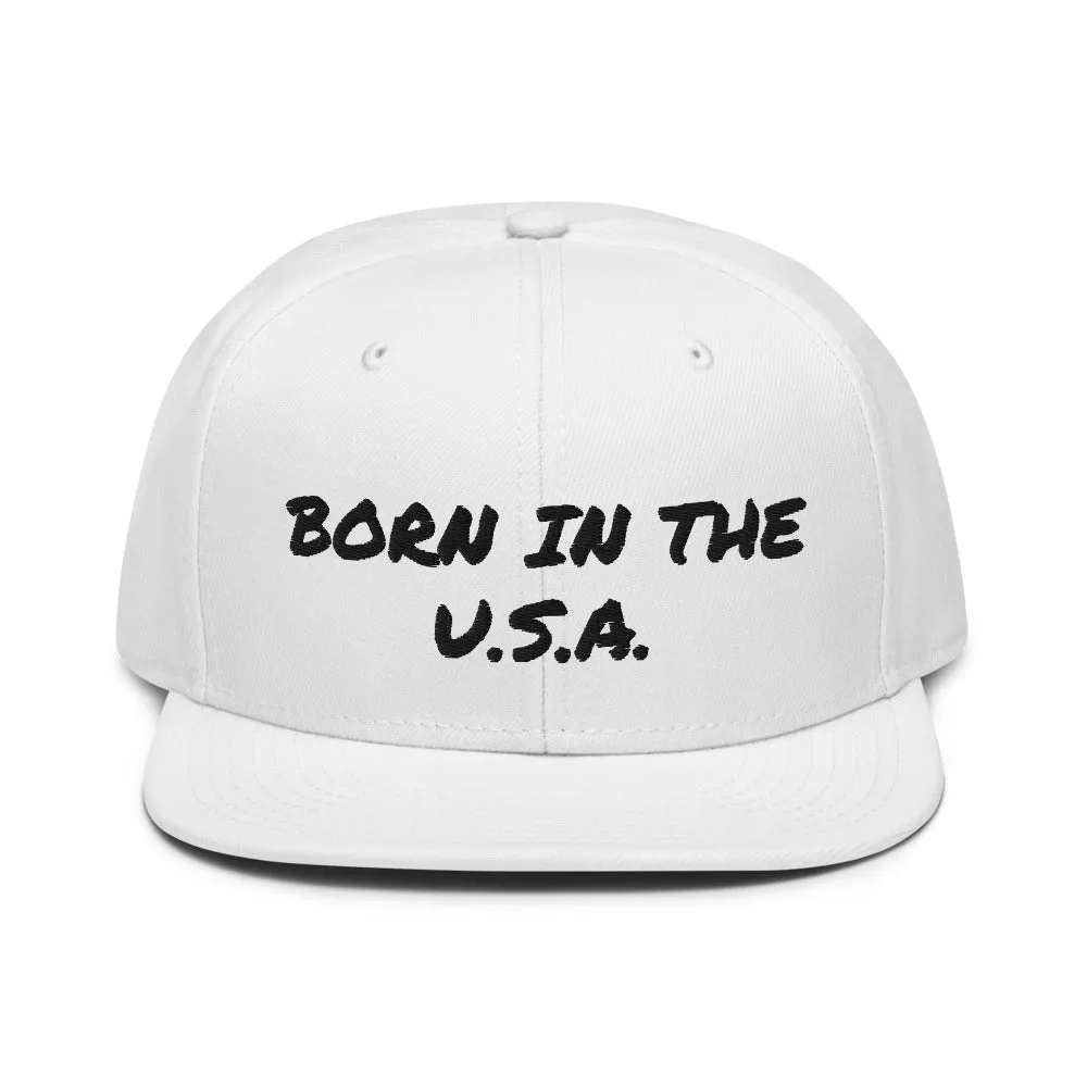 Snapback Hat "1052-0041 Born In The U.S.A. (Black Logo)"