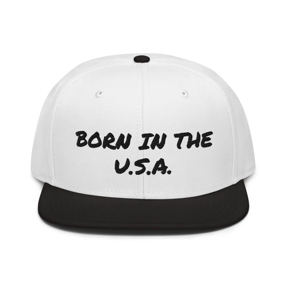 Snapback Hat "1052-0041 Born In The U.S.A. (Black Logo)"